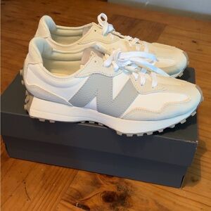 New Balance Cream and White Sneakers